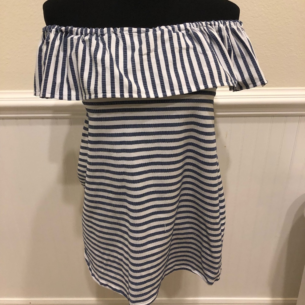 Off The Shoulder Stripe Maternity Top